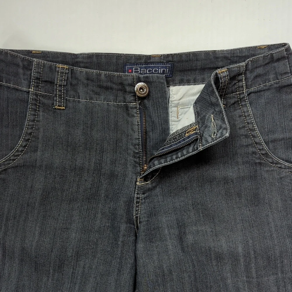 Baccini Bermuda Jean Shorts 10P Blue Pockets - Picture 9 of 14